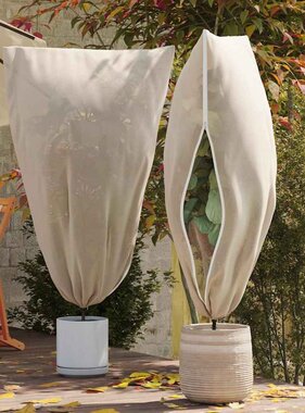 VidaXL Vorstbescherming Plantenfleece Covers 5 pcs Beige 1,8 x 1,2 m