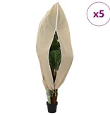 VidaXL Vorstbescherming Plantenfleece Covers 5 pcs Beige 1,55 x 1 m