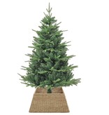 VidaXL Kerstboomkraag Bruin 70 x 70 x 28 cm Zeegras