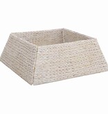 VidaXL Kerstboomkraag Wit 70 x 70 x 28 cm Waterhyacint