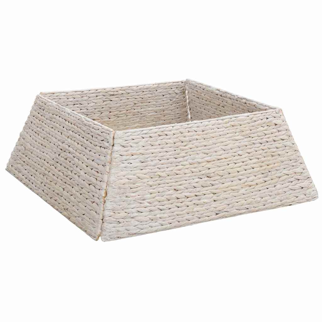 VidaXL Kerstboomkraag Wit 70 x 70 x 28 cm Waterhyacint