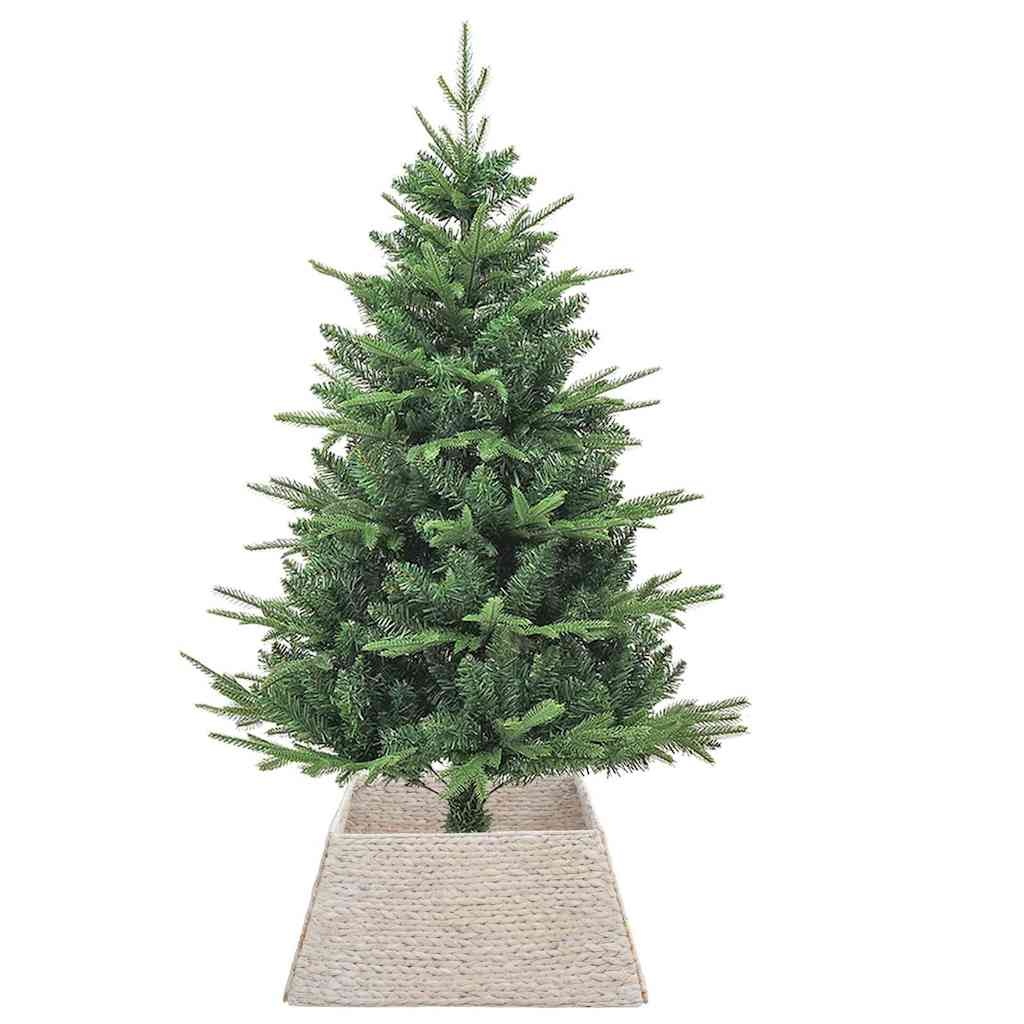 VidaXL Kerstboomkraag Wit 70 x 70 x 28 cm Waterhyacint