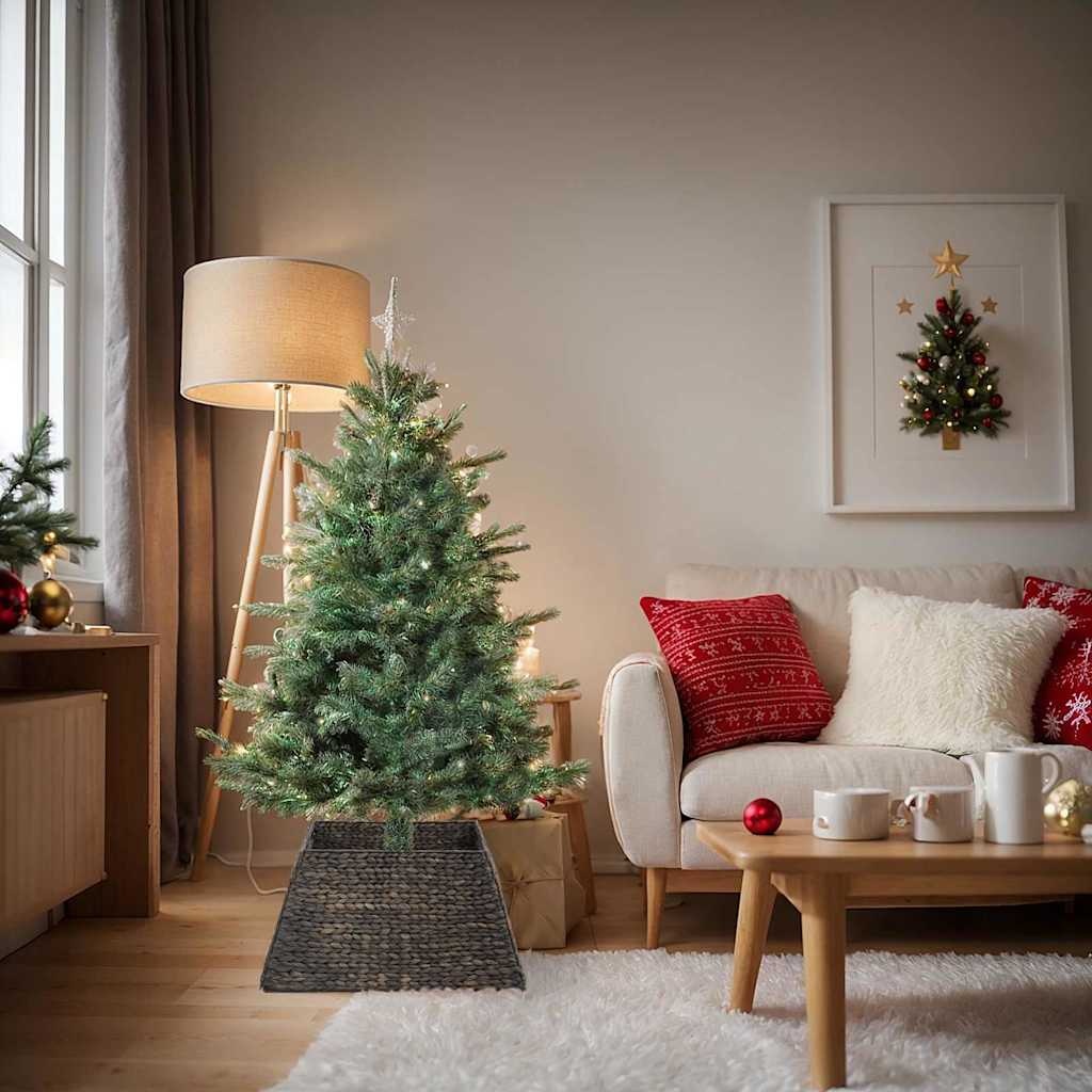 VidaXL Kerstboomkraag Zwart 70 x 70 x 28 cm Waterhyacint