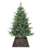 VidaXL Kerstboomkraag Zwart 70 x 70 x 28 cm Waterhyacint