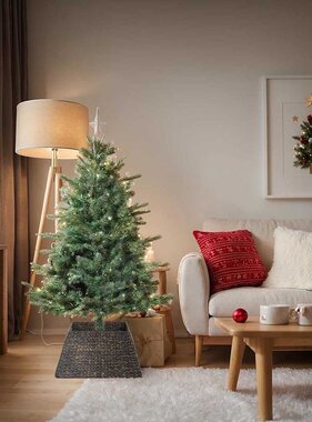 VidaXL Kerstboomkraag Zwart 60 x 60 x 28 cm Waterhyacint