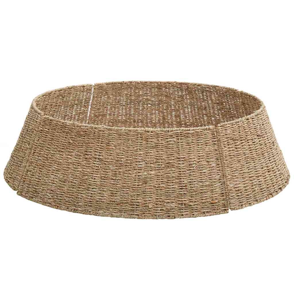 VidaXL Kerstboomkraag Bruin 105 x 105 x 28 cm Zeegras