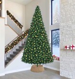 VidaXL Kerstboomkraag Bruin 90 x 90 x 28 cm Zeegras