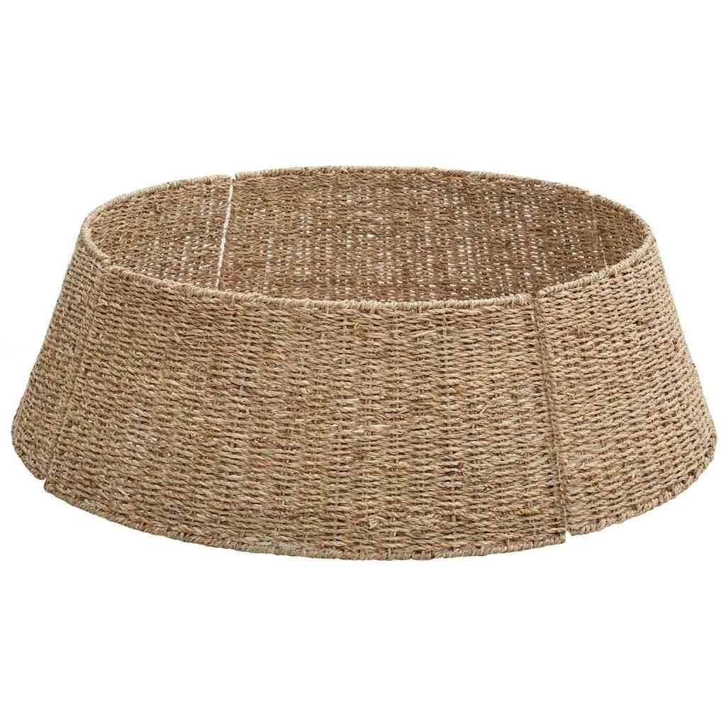 VidaXL Kerstboomkraag Bruin 90 x 90 x 28 cm Zeegras