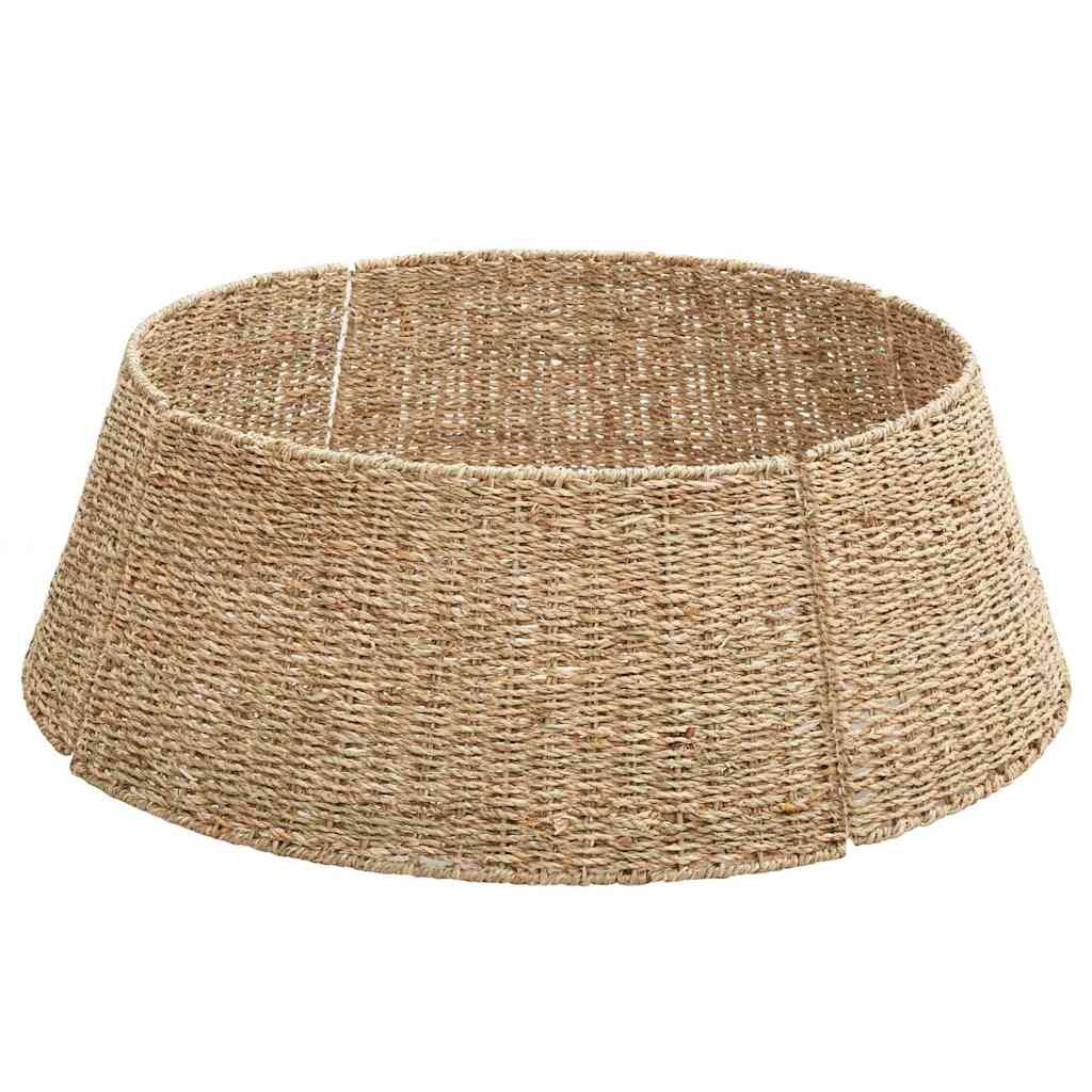 VidaXL Kerstboomkraag Bruin 75 x 75 x 25 cm Zeegras