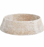 VidaXL Kerstboomkraag Wit 105 x 105 x 28 cm Waterhyacint