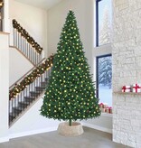 VidaXL Kerstboomkraag Wit 90 x 90 x 28 cm Waterhyacint