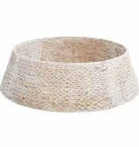 VidaXL Kerstboomkraag Wit 90 x 90 x 28 cm Waterhyacint