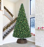 VidaXL Kerstboomkraag Zwart 105 x 105 x 28 cm Waterhyacint