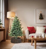 VidaXL Kerstboomkraag Zwart 75 x 75 x 25 cm Waterhyacint