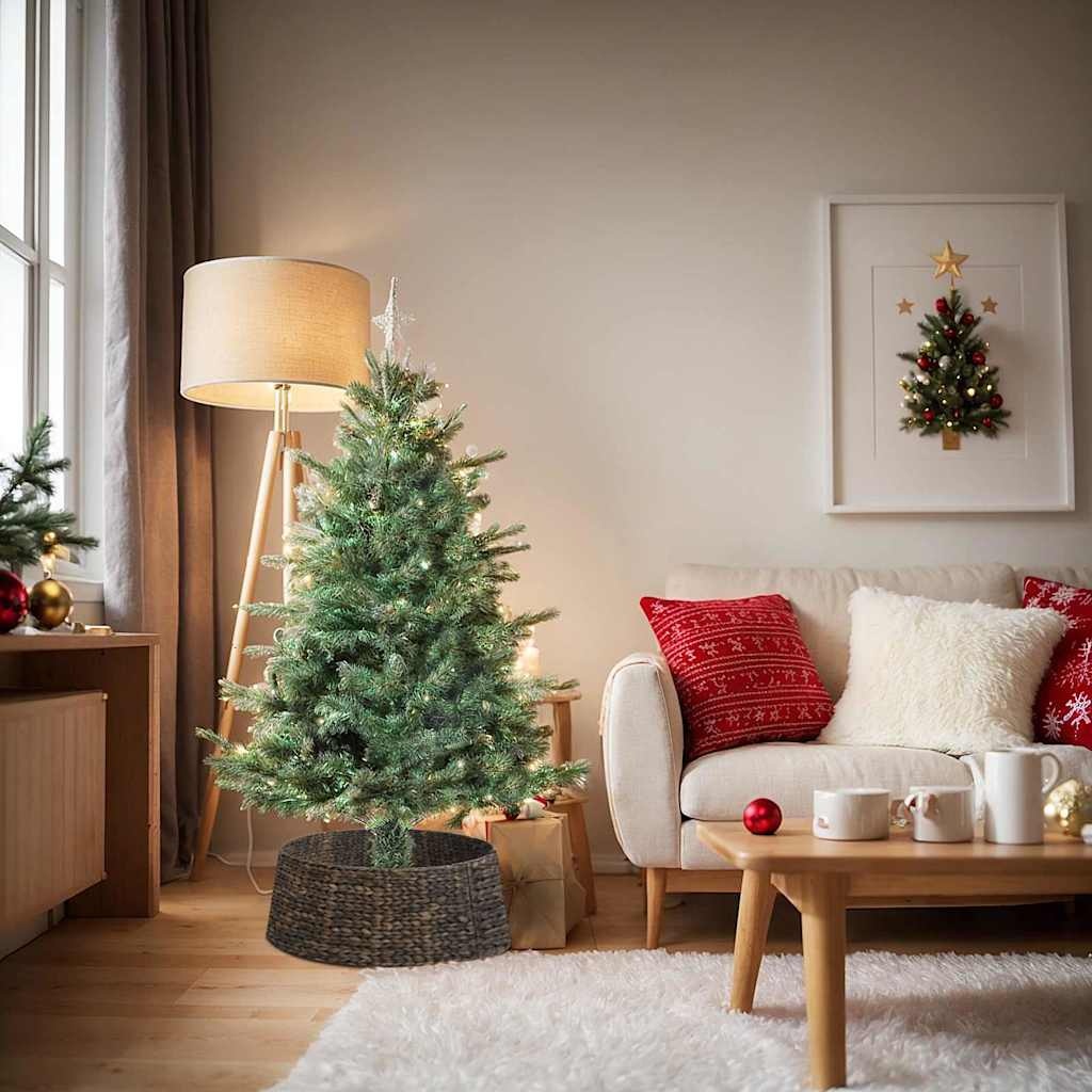VidaXL Kerstboomkraag Zwart 75 x 75 x 25 cm Waterhyacint