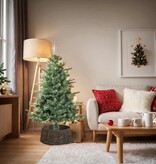 VidaXL Kerstboomkraag Zwart 60 x 60 x 22 cm Waterhyacint