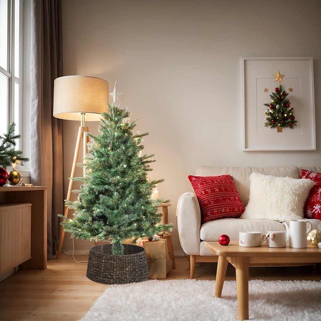 VidaXL Kerstboomkraag Zwart 60 x 60 x 22 cm Waterhyacint