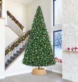 VidaXL Kerstboomkraag Bruin 90 x 90 x 28 cm Waterhyacint