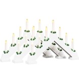 VidaXL Kerst Kaars Brug 3 pcs Wit 39.5 x 5 x 29 cm Massief grenenhout