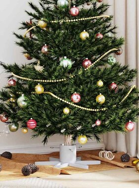 VidaXL Kerstboomstandaard 1.73 Wit 49 x 49 x 15,5 cm Staal