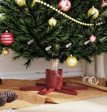 VidaXL Kerstboomstandaard 1.73 Rood 49 x 49 x 15,5 cm Staal