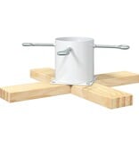 VidaXL Kerstboomstandaard 1.73 Wit 50 x 50 x 16 cm Massief grenenhout