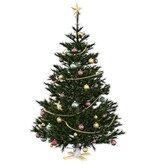 VidaXL Kerstboomstandaard 1.73 Wit 50 x 50 x 16 cm Massief grenenhout