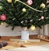 VidaXL Kerstboomstandaard 1.73 Wit 50 x 50 x 16 cm Massief grenenhout