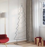 VidaXL Metalen kerstboom met standaard Zwart 210 cm Staal
