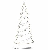 VidaXL Metalen kerstboom met standaard Zwart 210 cm Staal