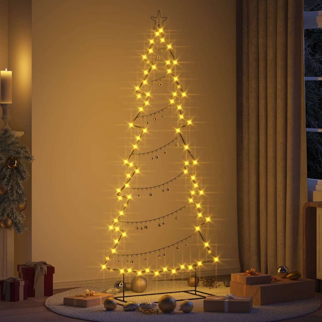 VidaXL Metalen kerstboom met standaard Zwart 210 cm Staal