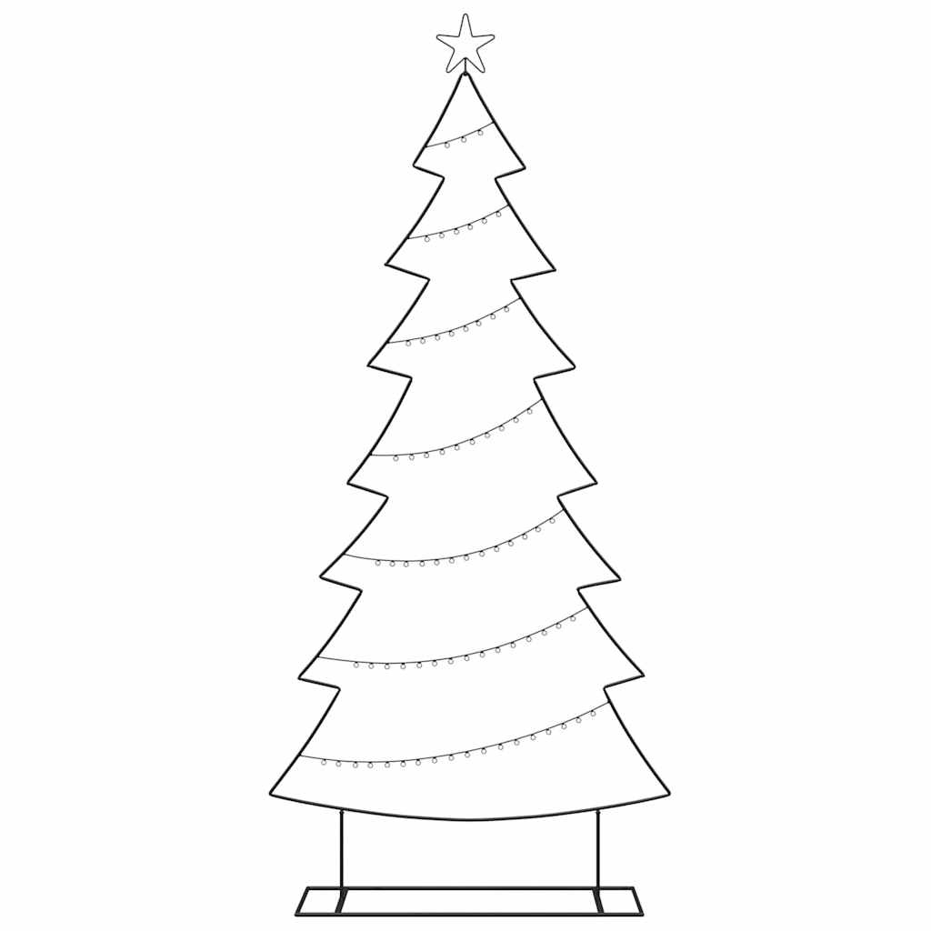 VidaXL Metalen kerstboom met standaard Zwart 210 cm Staal