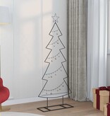VidaXL Metalen kerstboom met standaard Zwart 150 cm Staal