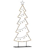 VidaXL Metalen kerstboom met standaard Zwart 150 cm Staal