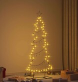 VidaXL Metalen kerstboom met standaard Zwart 150 cm Staal