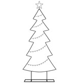 VidaXL Metalen kerstboom met standaard Zwart 150 cm Staal