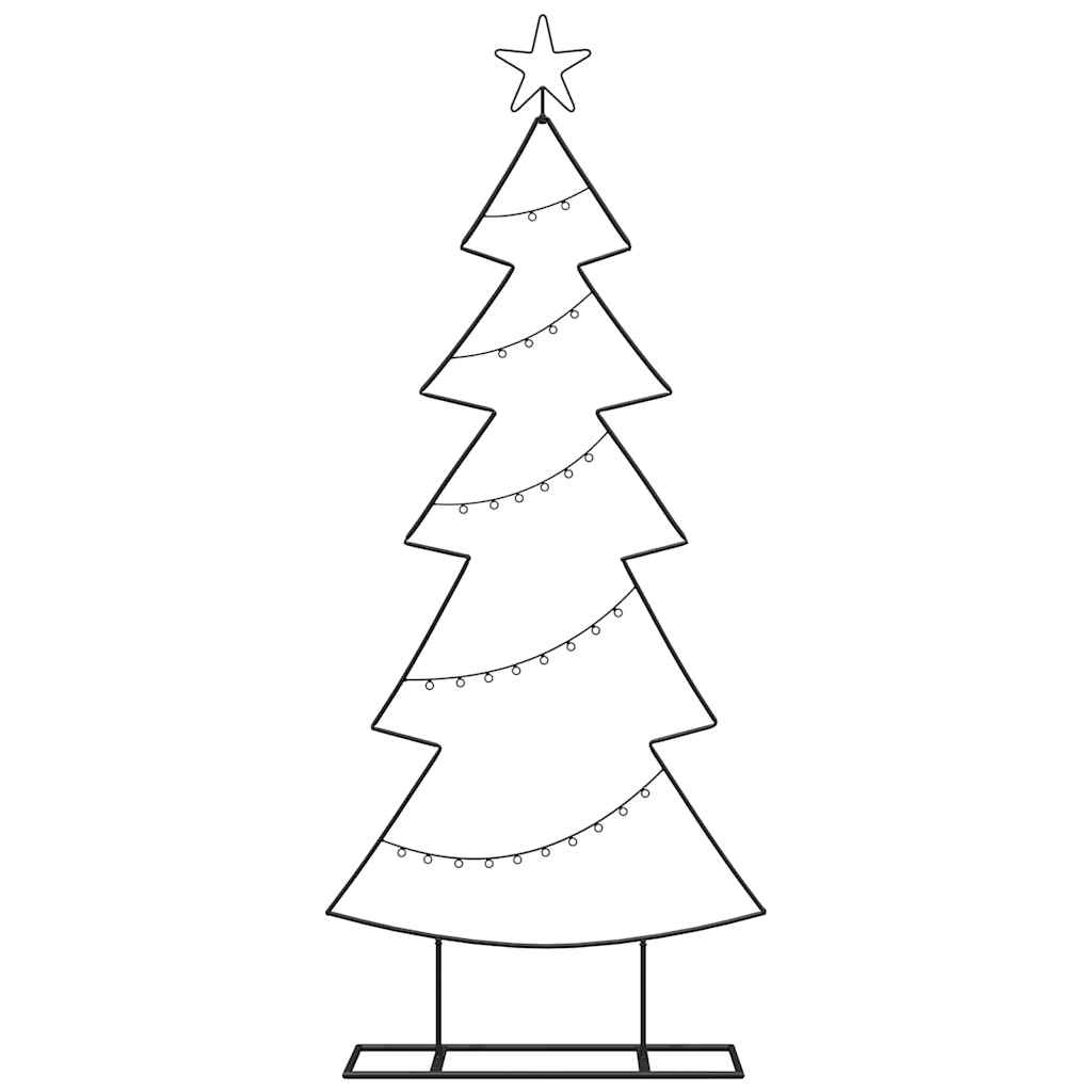 VidaXL Metalen kerstboom met standaard Zwart 150 cm Staal