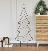 VidaXL Metalen kerstboom met standaard Zwart 125 cm Staal