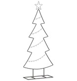 VidaXL Metalen kerstboom met standaard Zwart 125 cm Staal