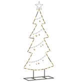 VidaXL Metalen kerstboom met standaard Zwart 125 cm Staal