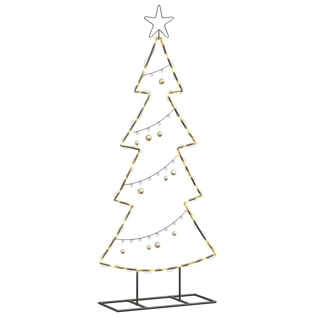 VidaXL Metalen kerstboom met standaard Zwart 125 cm Staal
