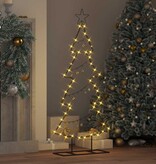 VidaXL Metalen kerstboom met standaard Zwart 125 cm Staal