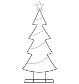 VidaXL Metalen kerstboom met standaard Zwart 125 cm Staal