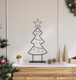 VidaXL Metalen kerstboom met standaard Zwart 60 cm Staal