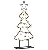 VidaXL Metalen kerstboom met standaard Zwart 60 cm Staal