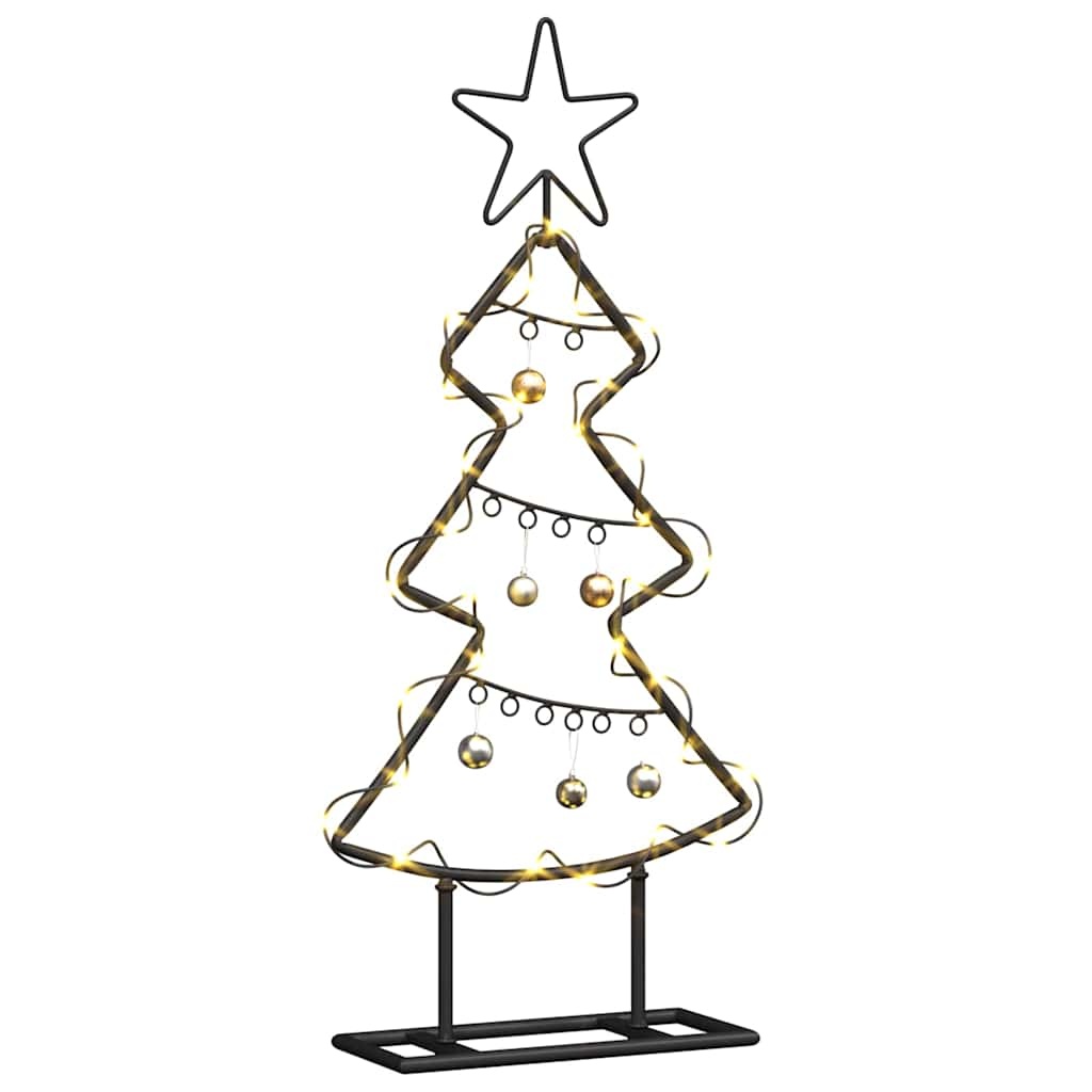 VidaXL Metalen kerstboom met standaard Zwart 60 cm Staal