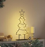 VidaXL Metalen kerstboom met standaard Zwart 60 cm Staal