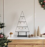 VidaXL Metalen kerstboom met standaard Zwart 60 cm Staal