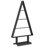 VidaXL Metalen kerstboom met standaard Zwart 60 cm Staal