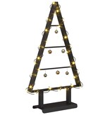 VidaXL Metalen kerstboom met standaard Zwart 60 cm Staal